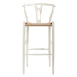Mid-Century Modern Wishbone Barstool Wood White - Baxton Studio -Urban Dwell Gear Outlet Store GUEST 971fa11f 92c1 4217 bf5f 11789d0d20de
