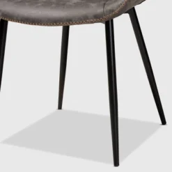 Set Of 2 Loire Faux Leather Upholstered Dining Chair Gray/Black - Baxton Studio -Urban Dwell Gear Outlet Store GUEST 974ca2d0 50c3 4933 bda8 ce5cbb56c1e8