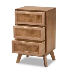 Baden Wood With Rattan 3 Drawer Nightstand Walnut Brown - Baxton Studio 14 Baden Wood With Rattan 3 Drawer Nightstand Walnut Brown - Baxton Studio -Urban Dwell Gear Outlet Store GUEST 974d3518 020d 45bb 9e91 e84fa293cfe2