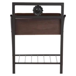 Jevenci Vintage Antique Dark Bronze Metal And Wood 1-Drawer Nightstand - Walnut - Baxton Studio -Urban Dwell Gear Outlet Store GUEST 975c83e5 4e7f 4ecb b3a8 aeac51060e43