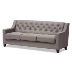 Arcadia Modern And Contemporary Fabric Upholstered Button Tufted Living Room 3 Seater Sofa - Baxton Studio -Urban Dwell Gear Outlet Store GUEST 975fa8ad 359c 415b 9df7 99e12d6009cd