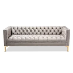 Zanetta Velvet Finished Sofa Gray - Baxton Studio 15 Zanetta Velvet Finished Sofa Gray - Baxton Studio -Urban Dwell Gear Outlet Store GUEST 978dedc2 8923 4e08 aa93 cf897fbe893c