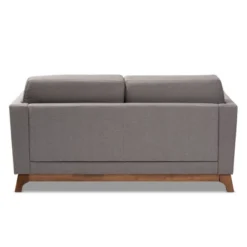 Baxton Studio Sava Fabric Upholstered Walnut Wood 2 Seater Loveseat Gray - BaxtonStudio -Urban Dwell Gear Outlet Store GUEST 98593054 8b1b 4704 9a5e 46163c5b8eff