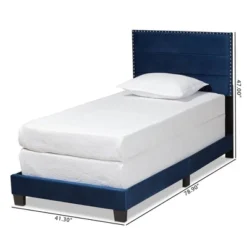 Tamira Glam Velvet Fabric Upholstered Panel Bed - Baxton Studio -Urban Dwell Gear Outlet Store GUEST 98a490b9 0c11 4adb 8437 4456e70435fc