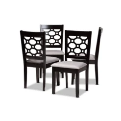 4pc Peter Fabric Upholstered And Wood Dining Chairs - Baxton Studio -Urban Dwell Gear Outlet Store GUEST 98c1700c 2bdd 4fb4 b19e 677878e4b3f4