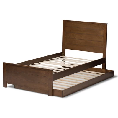 Twin Catalina Modern Classic Mission Style Finished Wood Platform Bed With Trundle - Baxton Studio 6 Twin Catalina Modern Classic Mission Style Finished Wood Platform Bed With Trundle - Baxton Studio - Image 6