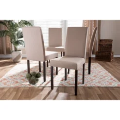 Set Of 4 Andrew Contemporary Espresso Wood Finish Fabric Dining Chairs Beige - Baxton Studio 7 Set Of 4 Andrew Contemporary Espresso Wood Finish Fabric Dining Chairs Beige - Baxton Studio -Urban Dwell Gear Outlet Store GUEST 9b6028db 0ea8 4532 929c 88f250ae16a5