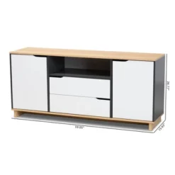 Reed 2 Door Wood Dining Room Sideboard Oak/Gray - Baxton Studio -Urban Dwell Gear Outlet Store GUEST 9bbf8cc9 0a9c 492a b9d9 08467f78d24b