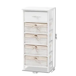 Madelia Wood 1 Drawer Storage Unit White - Baxton Studio -Urban Dwell Gear Outlet Store GUEST 9cabc2af 0778 41f5 95a6 be7cfeec8e50
