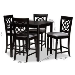 5pc Arden Upholstered Wood Pub Counter Height Dining Set Gray/Espresso - Baxton Studio 9 5pc Arden Upholstered Wood Pub Counter Height Dining Set Gray/Espresso - Baxton Studio -Urban Dwell Gear Outlet Store GUEST 9ceb0636 0e69 4b20 93ce a607e4f9d58c