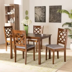 5pc Ramiro Wood Dining Set Gray/Walnut/Brown - Baxton Studio 13 5pc Ramiro Wood Dining Set Gray/Walnut/Brown - Baxton Studio -Urban Dwell Gear Outlet Store GUEST 9d7fbd65 592d 4d4d a38e 24bbf683f578
