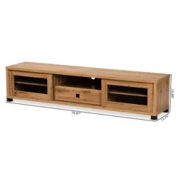 Beasley Wood 1 Drawer TV Stand For TVs Up To 65" Oak Brown/Black - Baxton Studio -Urban Dwell Gear Outlet Store GUEST 9daf8f27 1e49 4ccf baa6 c09509994050