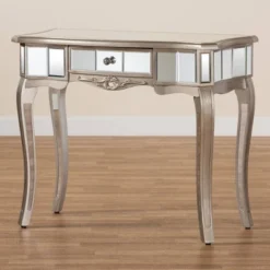 Elgin Brushed Wood And Mirrored Glass 1 Drawer Console Table Silver/Mirror - Baxton Studio 12 Elgin Brushed Wood And Mirrored Glass 1 Drawer Console Table Silver/Mirror - Baxton Studio -Urban Dwell Gear Outlet Store GUEST 9df93957 8564 4b7c 8d3c a7b685434fd7