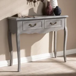 Capucine Finished Wood 2 Drawer Console Table Gray - Baxton Studio -Urban Dwell Gear Outlet Store GUEST 9ec67ad2 3d07 4312 9a19 5156c3b50e77