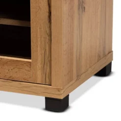 Beasley Wood 1 Drawer TV Stand For TVs Up To 65" Oak Brown/Black - Baxton Studio -Urban Dwell Gear Outlet Store GUEST a07f8c8c 78eb 4430 ac01 04a9a312ed39