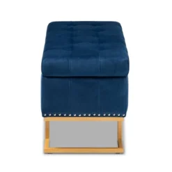 Ellery Velvet Fabric Upholstered Ottoman - Baxton Studio -Urban Dwell Gear Outlet Store GUEST a086fb21 d1d8 44bc 98a9 18cff1cdad5f