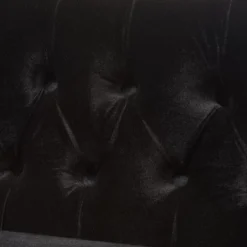 Flax Victorian Style Contemporary Velvet Fabric Upholstered 2 Seater Loveseat Black - Baxton Studio -Urban Dwell Gear Outlet Store GUEST a0e1baff 9f26 440f abcb 5faffd473117