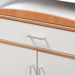 Edonia Modern And Contemporary Beech And Finish Kitchen Cabinet White/Brown - Baxton Studio -Urban Dwell Gear Outlet Store GUEST a1bcf6f9 60bb 4ba7 b43d 38ef9f96ff43