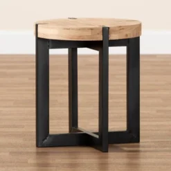 Horace Wood And Metal End Table Brown/Black - Baxton Studio -Urban Dwell Gear Outlet Store GUEST a2bdb147 583d 4fc1 86ad 1d5482e81ff5