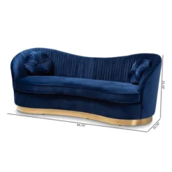 Nevena Velvet Sofa Blue - Baxton Studio -Urban Dwell Gear Outlet Store GUEST a34ab3d5 6a5e 4b1b ba48 a91c88d5b0d6