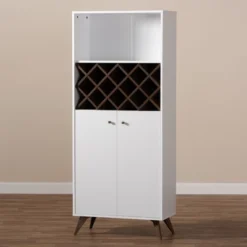 Baxton Studio Serafino And Walnut Finished Wood Wine Cabinet White/Brown - BaxtonStudio 10 Baxton Studio Serafino And Walnut Finished Wood Wine Cabinet White/Brown - BaxtonStudio -Urban Dwell Gear Outlet Store GUEST a36c1aa9 a914 47e7 9ca9 fc3dc7e62753