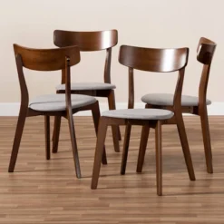 Set Of 4 Iora Upholstered Wood Dining Chairs - Baxton Studio -Urban Dwell Gear Outlet Store GUEST a388f053 bb0b 47ec 829e 688c158d3375