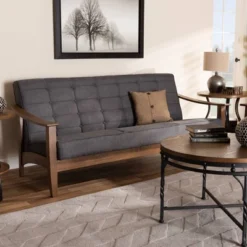Larsen Wood Sofa Gray - Baxton Studio -Urban Dwell Gear Outlet Store GUEST a3a46497 701f 4b18 8f9d 015a98e2240e