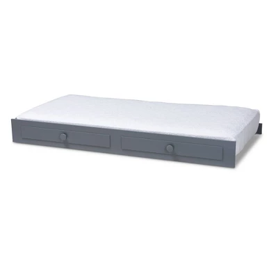 Cintia Wood Bed With Trundle Gray - Baxton Studio 7 Cintia Wood Bed With Trundle Gray - Baxton Studio - Image 7