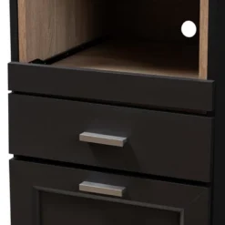 Fabian Oak Finished Kitchen Cabinet With Roll Out Compartment Dark Gray/Brown - Baxton Studio -Urban Dwell Gear Outlet Store GUEST a46edb20 a47f 4209 b22e 2d77d8e0d803