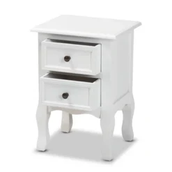 Caelan Wood 2 Drawer Nightstand White - Baxton Studio -Urban Dwell Gear Outlet Store GUEST a5752a6c 588b 4b00 9a0e 2aa43bc8839f