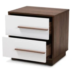 Mette Walnut Finished Wood Nightstand White - Baxton Studio -Urban Dwell Gear Outlet Store GUEST a5c9dd8e 084f 45a8 a446 91fc80ede094