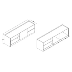 Walker Wood Faux Marble Top TV Stand For TVs Up To 60" Dark Brown/Marble/Gold - Baxton Studio -Urban Dwell Gear Outlet Store GUEST a61da1e1 c4a4 4afa 9167 f60e874426bd