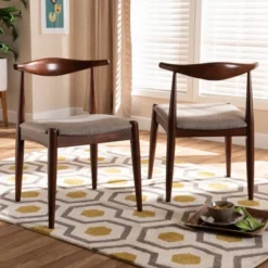 Set Of 2 Aeron Wood Dining Chair Walnut - Baxton Studio -Urban Dwell Gear Outlet Store GUEST a63dee92 84c7 4ff8 8c98 df4351e242ea