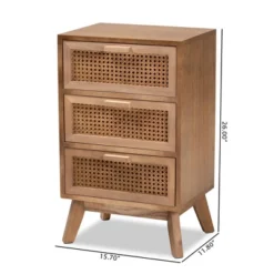 Baden Wood With Rattan 3 Drawer Nightstand Walnut Brown - Baxton Studio 21 Baden Wood With Rattan 3 Drawer Nightstand Walnut Brown - Baxton Studio -Urban Dwell Gear Outlet Store GUEST a73b4b54 0fea 4149 a244 9ba77b76a6b9