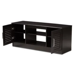 Gianna Modern And Contemporary Finished TV Stand For TVs Up To 47" Dark Brown - Baxton Studio