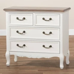Amalie 4 Drawer Accent Dresser White/Oak - Baxton Studio -Urban Dwell Gear Outlet Store GUEST a962bf9c 8482 4e9b b71e 00c031959846