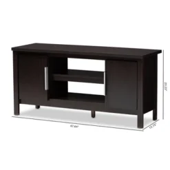 Marley Modern And Contemporary Finished TV Stand For TVs Up To 47" Dark Brown - Baxton Studio 15 Marley Modern And Contemporary Finished TV Stand For TVs Up To 47" Dark Brown - Baxton Studio -Urban Dwell Gear Outlet Store GUEST a99518e0 2888 4fdf ae38 e3c9ebc11f3d
