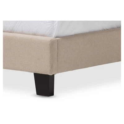 Twin Benjamin Modern And Contemporary Linen Upholstered Arched Platform Bed With Nailhead - Baxton Studio 3 Twin Benjamin Modern And Contemporary Linen Upholstered Arched Platform Bed With Nailhead - Baxton Studio - Image 3