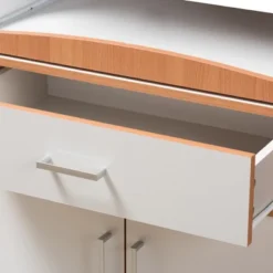Edonia Modern And Contemporary Beech And Finish Kitchen Cabinet White/Brown - Baxton Studio -Urban Dwell Gear Outlet Store GUEST aad1dd21 1253 4916 a48c 14ec211de872