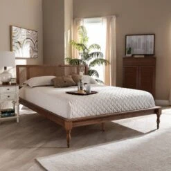 Romy Wood Platform Bed Ash Walnut - Baxton Studio -Urban Dwell Gear Outlet Store GUEST aad98de2 13d8 4ced b4bd f065d34ff8b1