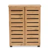 Adalwin Wood 2 Door Cabinet Oak Brown - Baxton Studio