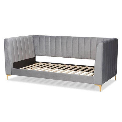 Oksana Velvet Daybed - Baxton Studio 2 Oksana Velvet Daybed - Baxton Studio - Image 2
