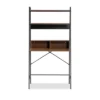 Palmira Wood And Metal Desk With Shelves Walnut Brown/Black - Baxton Studio