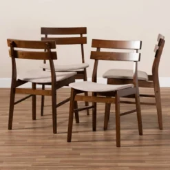 Set Of 4 Devlin Upholstered Wood Dining Chairs - Baxton Studio -Urban Dwell Gear Outlet Store GUEST ab2dbcb8 dd06 43d7 bfb2 2bc5b8f0adb2