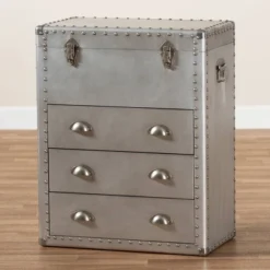 Serge Metal 3 Drawer Accent Storage Chest Silver - Baxton Studio 18 Serge Metal 3 Drawer Accent Storage Chest Silver - Baxton Studio -Urban Dwell Gear Outlet Store GUEST ab6fbd94 b6b0 4c00 b539 40f4c5a3892d