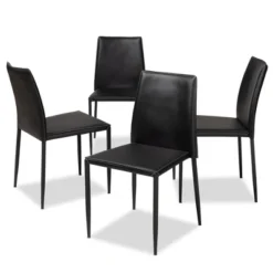Set Of 4 Pascha Modern And Contemporary Faux Leather Upholstered Dining Chairs - Baxton Studio -Urban Dwell Gear Outlet Store GUEST aba39441 c601 4fc8 bda2 e5e33a18a1fd