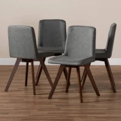 Set Of 4 Pernille Fabric Upholstered Walnut Finished Dining Chairs Gray/Walnut - Baxton Studio 7 Set Of 4 Pernille Fabric Upholstered Walnut Finished Dining Chairs Gray/Walnut - Baxton Studio -Urban Dwell Gear Outlet Store GUEST ac5562a7 2271 47e2 ab28 b8c3ae7aaf7f