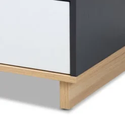 Reed 2 Drawer Wood TV Stand For TVs Up To 75" White/Oak - Baxton Studio -Urban Dwell Gear Outlet Store GUEST accb58c1 f9f9 46af a93c 819ade9f1fcf