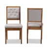 2pc Gideon Wood Dining Chair Set - Baxton Studio