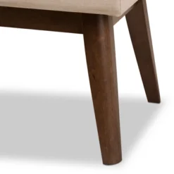 Elia Mid Century Modern Walnut Wood Fabric Button Tufted Bench - Baxton Studio -Urban Dwell Gear Outlet Store GUEST ad2a74b7 e816 4be1 b67e 271dc5100328